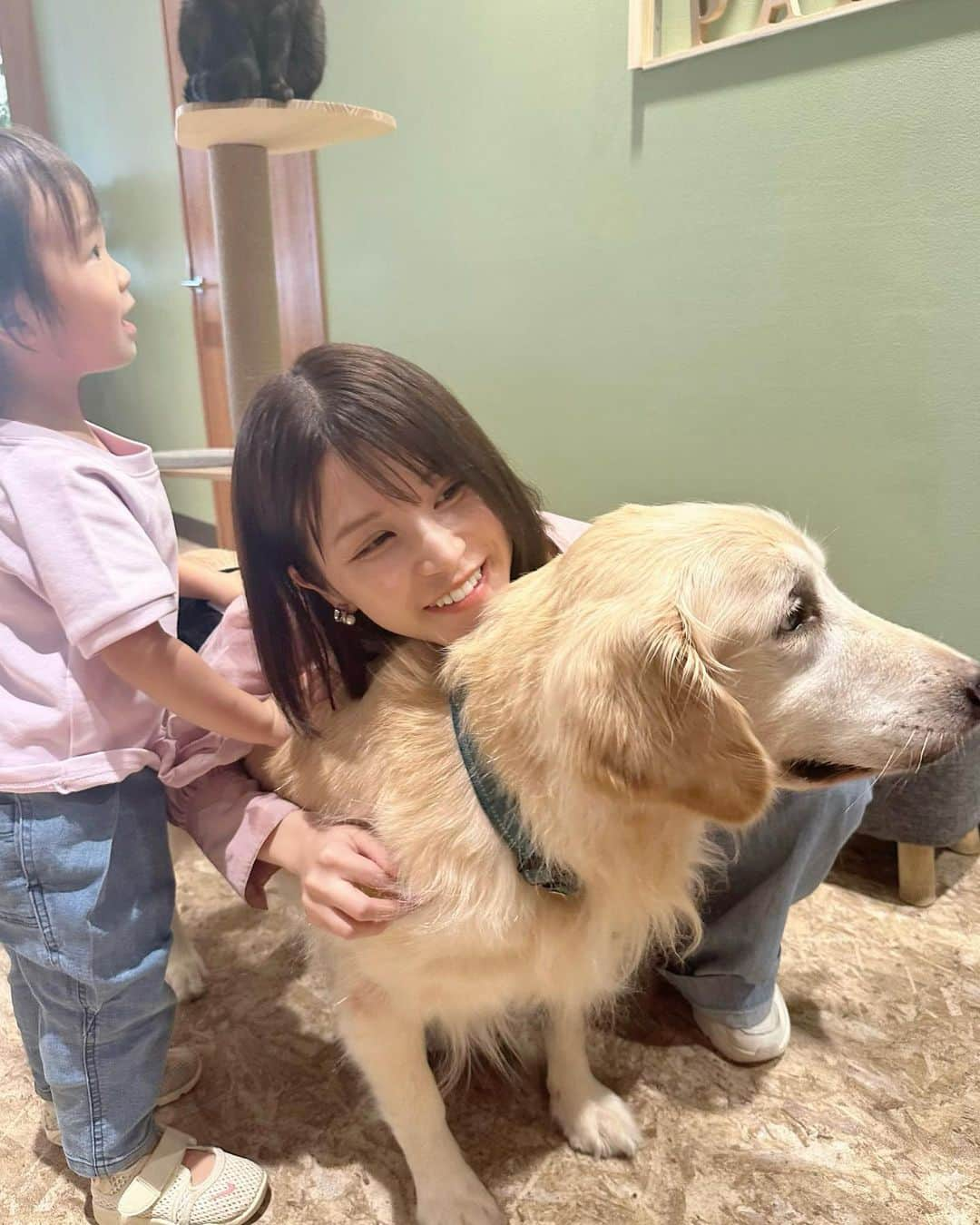 川島菜月さんのインスタグラム写真 - (川島菜月Instagram)「. . . 大きい犬はまだ怖くないんだけど 小型犬とか身軽そうなわんこが怖いことに気づいた！ . 2枚目→ ピョンと膝に乗ってきた瞬間顔が強張ってる😂😂😂 でも優しいわんこだった！ . 小学生のころ友達んちに行く前の坂で放し飼いされてた小型犬にいつも追いかけられてたんだ🤣 それを撒かないと友達んちに辿り着けなかったからいつも泣きそうになりながら走ってた🐕 そのトラウマかも。 . . . #犬　#dog #アニマルカフェ」9月1日 13時46分 - natsuki0624kia