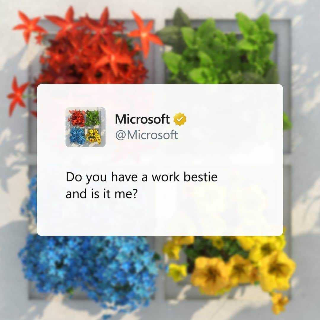 Microsoftのインスタグラム：「Microsoft research shows that workplace friendships have great benefits, from reducing stress and burnout to improving productivity.」