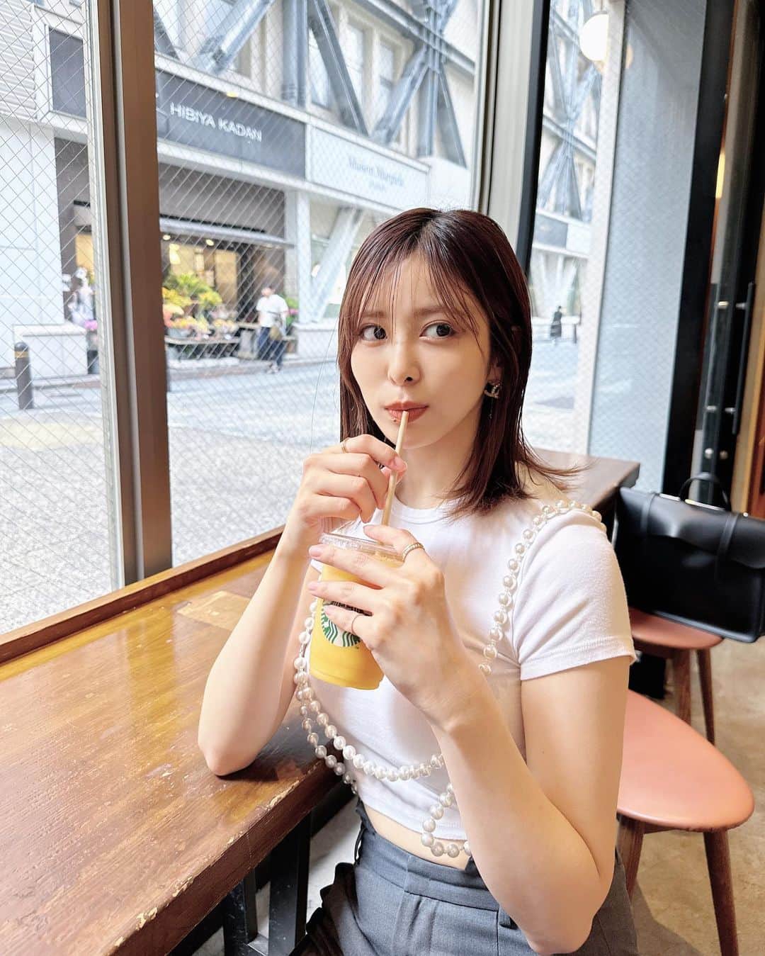 桃衣香帆のインスタグラム：「秋ってなくなったの？🍂🍠」