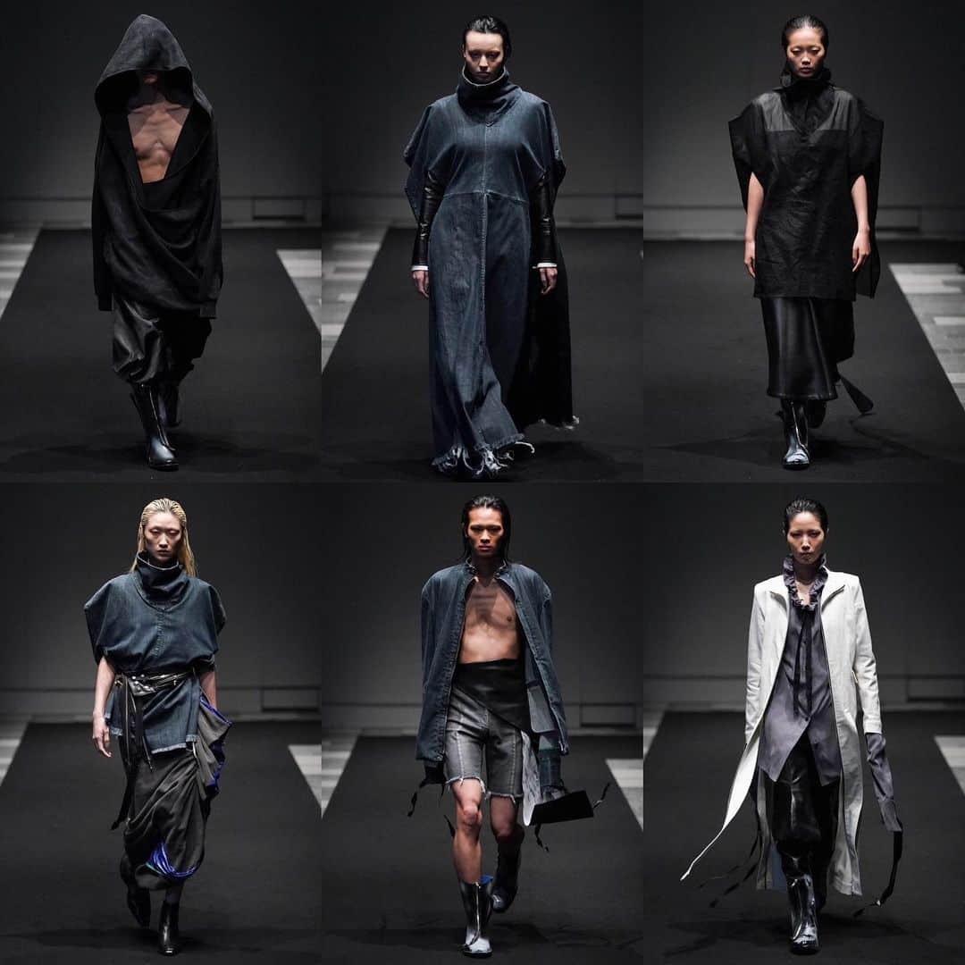 畔柳康佑のインスタグラム：「EJ SHEYANG 2024SS COLLECTION RUNWAY SHOW. “A NIGHT IN THE CONCRETE RIVER” for @ej_sheyang   Casting by me. @volo_tokyo  キャスティングを担当しました。 前回のLOOKキャスティングから携わらせて頂き、EJの初ショーもご一緒出来て嬉しかったです。  久々のシンさん、まひろ(シンさんいじりすぎw)。 スタイリストのしゅうと、ヘアメイクかなちゃん。 みんなと一緒に最後まで駆け抜けれて幸せでした  モデルの皆さまご出演頂き、ありがとうございました！  Models(A〜Z順) AOI CARMEN CHIE YANAGAWA EMILY IREDIA DAICHI YAMADA HIBIKI IA JEAN KAZUKI KANEKO KEITO KIMI LU HONGFEI MOMOHA MUTSUE KOBARA SELENA MICAH SOTA TORU SHIRAISHI TSUGUMI TSUBASA YUHI  Jewelry Collaboration with: @daysinshell  Show Director: @shin1551 Stylist: @syttnk Hair Make: @kana__sakurai Show music: @dadacandyshop and @gutchpocket Casting: @k_kuroyanagi Casting assistant @_hanji.v  Director assistant: @mappi_11 Styling assistant: @88xn_bgdna_bx Photo: @hisameee Movie: @utafilms Press: @esteem_press  @rakutenfwt」
