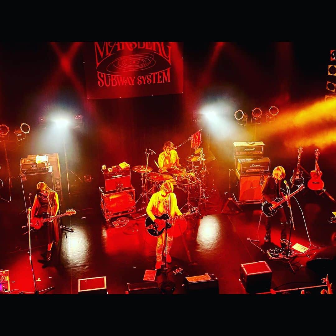 渡邊一丘のインスタグラム：「20230831 MARSBERG SUBWAY SYSTEM tour2023「Beyond The Zero」 あざしたー！  #MARSBERGSUBWAYSYSTEM #afloodofcircle」