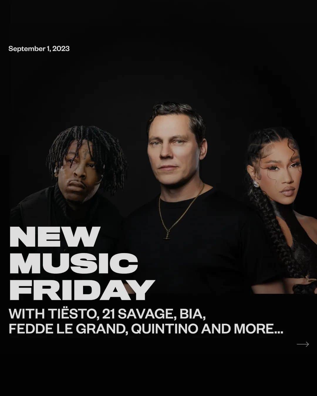 Spinnin' Recordsのインスタグラム：「Brand new bangers and a brand new weekend, we want both 🥳 Today's New Music Friday features Tiësto, Fedde Le Grand, Quintino, and many more! Let's go ⬇️   Tiësto - Both (feat. 21 Savage & BIA) Fedde Le Grand - Elektro Quintino & Plastik Funk - Go Stupid Sevenn & Silver Panda - Deep Space jaakob - Take Me Home Voost X Leo Wood - Someone Deeper Purpose - Get Up Tigerlily - Disco Baby Darius & Finlay x Rave Republic - Blackbeard (feat. Simon Erics)  @tiesto @21savage @bia @feddelegrand @quintino @plastikfunk @sevenn @silverpandamusic @itsjustmejaakob @voostofficial @leo_wood_original @deeper_purpose @djtigerlily @dariusxfinlay @raverepublic @simonericsofficial」