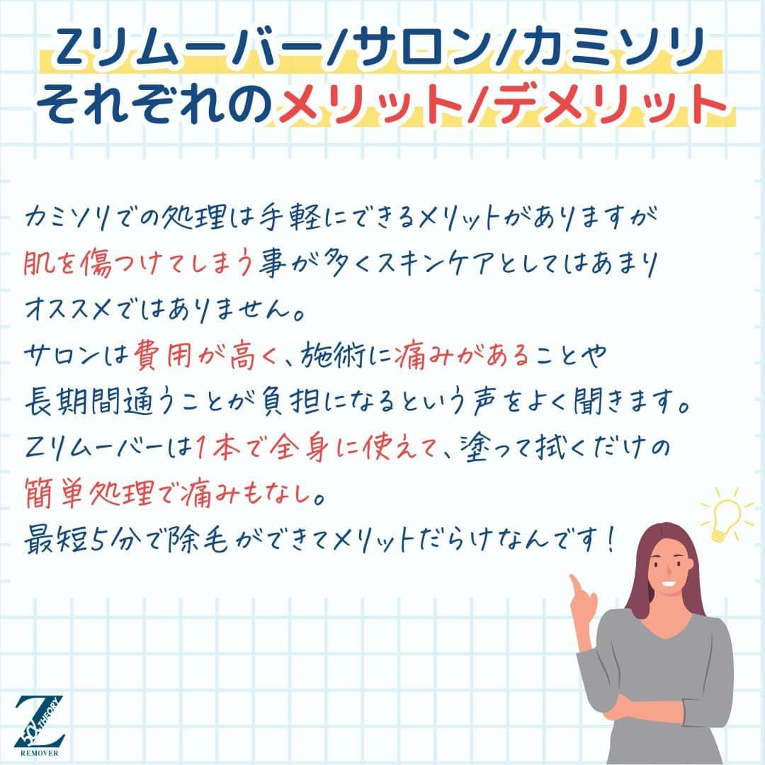 ゼロファクター公式さんのインスタグラム写真 - (ゼロファクター公式Instagram)「なかなか決められない除毛方法？🤔 今回は除毛クリーム、カミソリ、エステの３つを徹底比較！ 自分に合った方法を見つけて、スベスベ肌を手に入れよう💪✨  除毛クリームは頑固な剛毛に対応して 開発された製品です。  最短5分で全身を理想の ツルスベ肌に仕上げることができます✨  230万本を突破し20年以上の ロングセラー商品です。  今だけ!!  ¥1,000off！クーポンプレゼント🎁 ↓こちらをタップ @zremover_   .  ーーーーーーーーーーーーーーーーー  .  #zremover #zリムーバー #ゼットリムーバー #薬用Zリムーバー #除毛クリーム #除毛剤 #ムダ毛 #除毛 #スキンケア #メンズ美容 #メンズコスメ #メンズボディケア #清潔感 #美容グッズ #メンズ美容情報」9月1日 18時00分 - zremover_