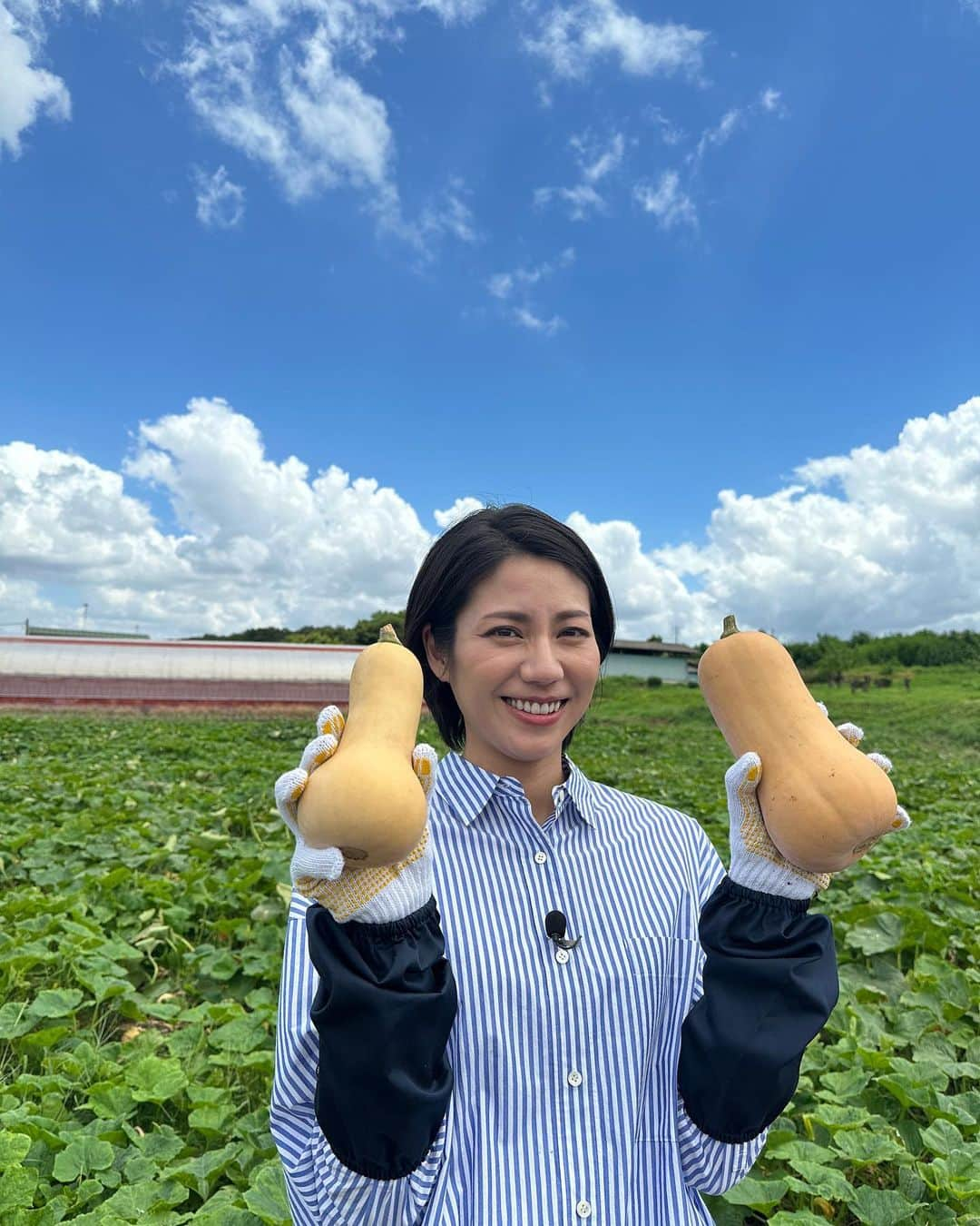 松下奈緒のインスタグラム：「皆さんこんばんは！  明日の夕方6:30〜 NTV「満点⭐︎青空レストラン」に初めて出演させていただきました！  すごくいいお天気で、楽しかったです😆  是非！ご覧下さい🎵  #満点青空レストラン  @aozora_official  #CODE @code_ytv   #松下奈緒」