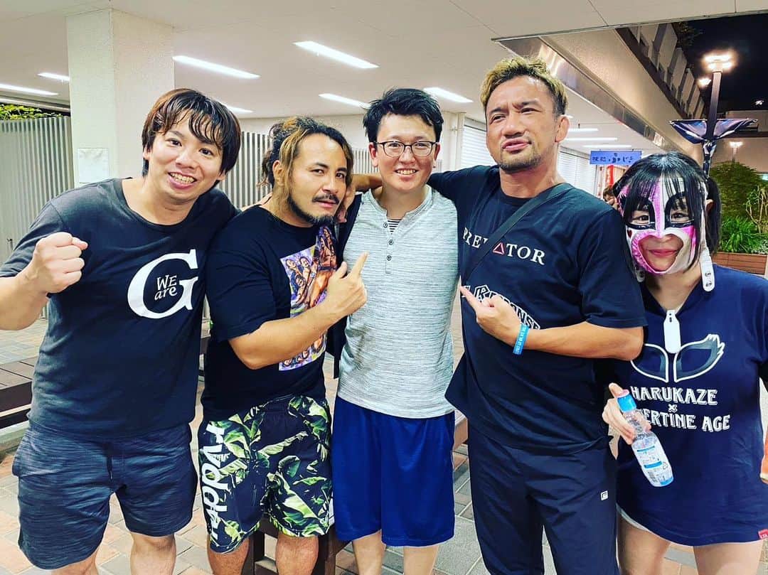今成夢人のインスタグラム：「石井さんのプロレスごっこ友達のキクチ君。グッドバイブス過ぎた。 #Ganpro」