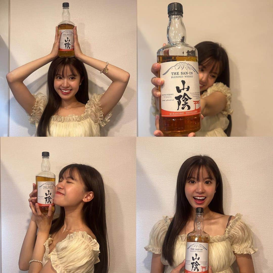 外薗葉月のインスタグラム：「9月もよろしくお願いします🤍 ということで週末は🍻  ハイボール大好きな私にとっておきのウイスキー ゲットしました🥂  松井酒造さんが製造するブレンデッドウイスキー山陰🥃  いろんなウイスキーをハイボールでのんだけど 飲みやすさがずば抜けてます...!! フルーティーさもあって本当に美味しかった🤍 なくなるのやだからもったいぶって飲む😂  @matsuiwhisky   みんなもウイスキーは【山陰】で決まりだね🫶🏻  #ウイスキー #お酒 #ハイボール #松井酒造 #山陰 #ブランデッドウイスキー  #pr」