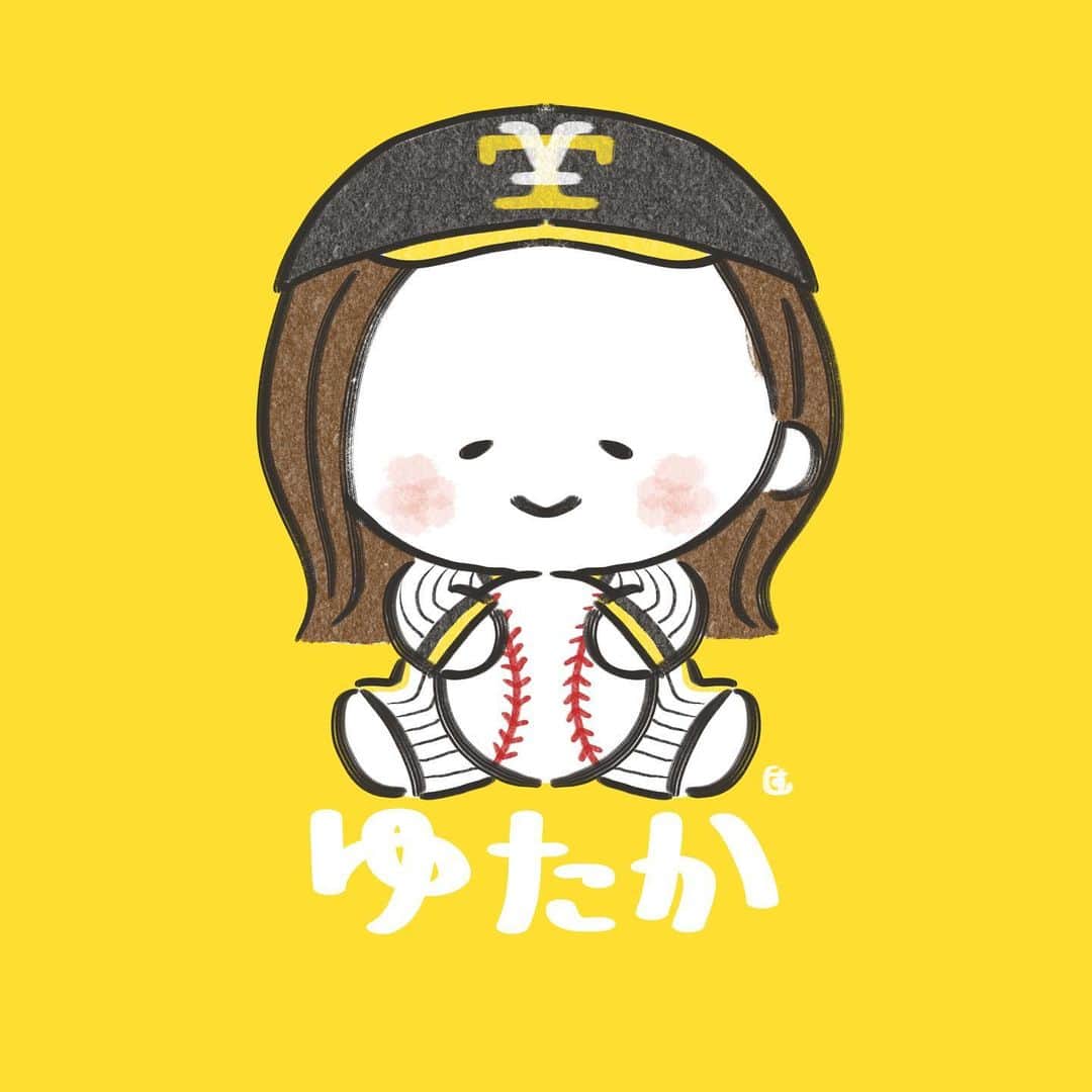 摩耶裕のインスタグラム：「. . 9月のはじまり🎑  私の1番好きな月🤭💓  まだまだ日中は暑過ぎるけど、気分は秋なんだなぁ🍂  すみなさんがユニフォーム着たイラストを描きたいと言ってくださり、描いて頂いたのー😭💛 嬉しすぎて感激🥹✨  ホームユニの白ストライプにして頂きました🐯🤍 大好きなイエローなのも💛💛💛 可愛すぎるっ😆💓  #9月  #1番好きな季節  #楽しみいっぱい  #阪神タイガース #タイガースユニフォーム  #イラスト  #ありがとうございます ❤️」