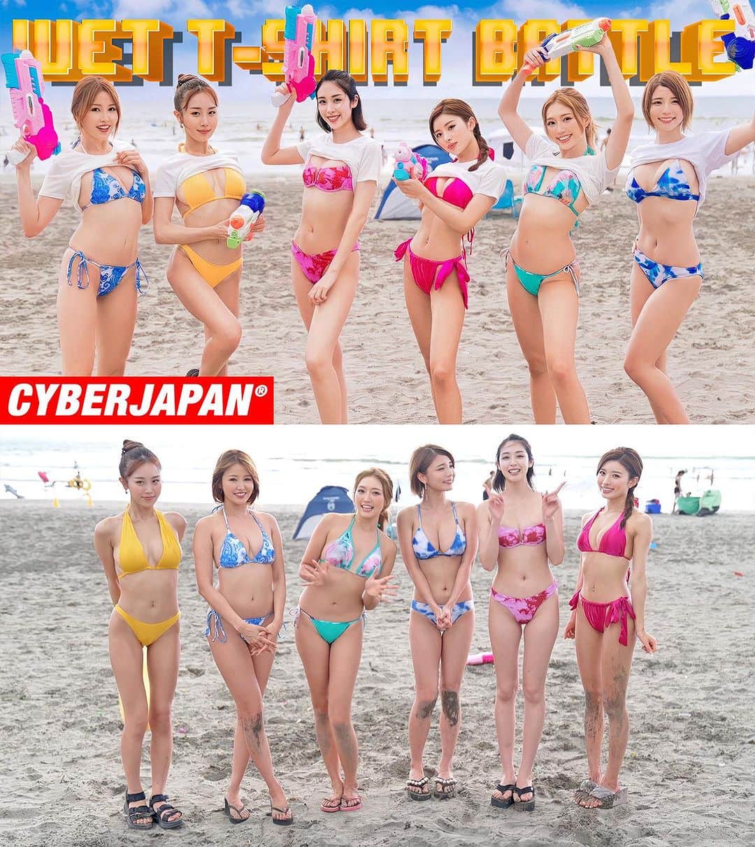 CYBERJAPAN Staffのインスタグラム：「本日の CYBERJAPAN DANCERS の公式 YouTube チャンネルの新しい動画がアップ‼️🫣✨  今年最後の海ロケ撮影です！🏖️😭 KANAE, KAZUE, HARUKA, CHIAKI, MIYABI そして元保健室の先生の ENAも初参戦でウエットTシャツチャレンジ‼️👙 是非みて下さい！😊✨  ⚡️CYBERJAPAN DANCERS 公式 YouTube チャンネル⚡️  帰ってきたウエットTシャツ対決！👙✨ 最強ウォーターガン（水鉄砲）や水風船を使って、どれだけTシャツを濡らすことができるかの真剣勝負！💖 先輩 vs 後輩勝つのはどっち！？😍  チャンネル登録もよろしくお願いします！  ▶️ https://youtu.be/Dh_2k68qqRM 📍リンクはストーリーにあります。  #サイバージャパン #CYBERJAPAN #サイバージャパンダンサーズ #avexbeachparadise #由比ヶ浜」