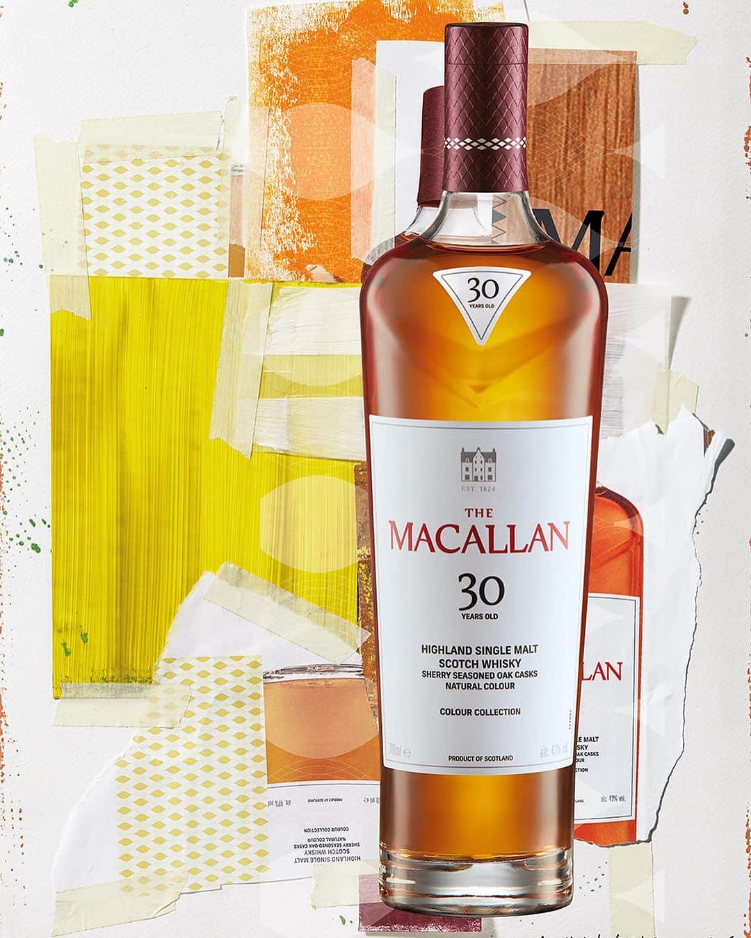 The Macallanさんのインスタグラム写真 - (The MacallanInstagram)「David Carson found inspiration in the spectrum of natural colours imbued by The Macallan’s exceptional sherry seasoned oak casks and the journey each undertakes from Jerez de la Frontera, Spain to The Macallan Distillery in Scotland, where it is filled with The Macallan's signature rich and fruity new make spirit.   A sensorial journey awaits with The Macallan Colour Collection, exclusively available from The Macallan Global Boutiques, in key airports and selected duty free locations around the world from September 2023.  Crafted without compromise. Please savour The Macallan responsibly.  #TheMacallan #ColourCollection #DavidCarson」9月1日 23時13分 - the_macallan