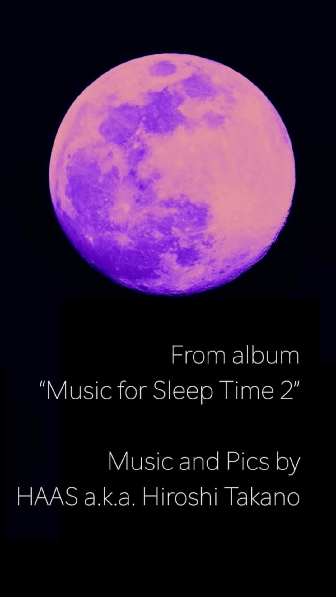 高野寛のインスタグラム：「自分で撮った月の写真を使って、アンビエント曲のMVを創ってみました。静止画なのに時々動いて見えるのが不思議。 アルバムのリンクはプロフィールから。  from [Music for Sleep Time 2] improvised ambient music  just only used electricguitar,  no over dubs. available on bandcamp. link in bio.」