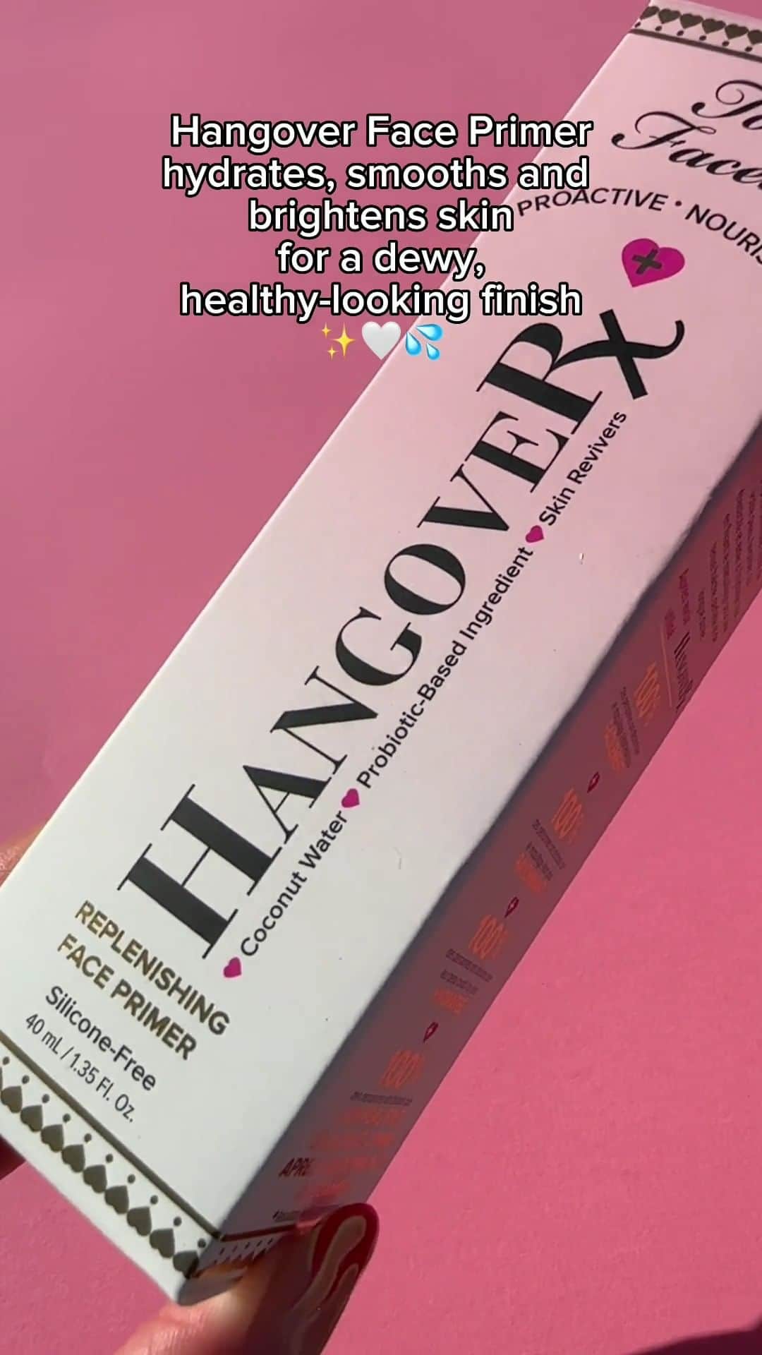 Too Facedのインスタグラム：「The proof is in the prep! 😉✨💖 Hydrate, Smooth, and Brighten your look with our iconic Hangover Replenishing Face Primer! Shop now from @sephoramx #toofaced #tfcrueltyfree #tfhangover」