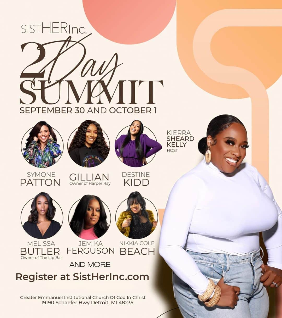 キエラ・キキ・シェアードのインスタグラム：「I am so excited to close out this journey with my sisters! Mark your calendars and register TODAY! This will be super empowering and exciting! Bring a family member or friend! TAG YOUR SISTER!!!」