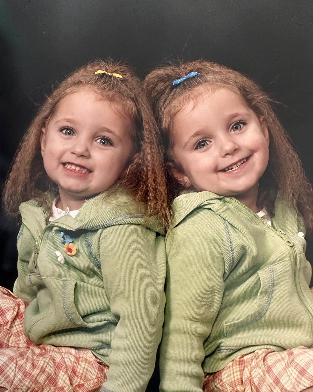 Brooklyn and Baileyのインスタグラム：「Yesterday I found some old scrapbooks of my moms and found this gem- who wants to try to guess who is who lol」