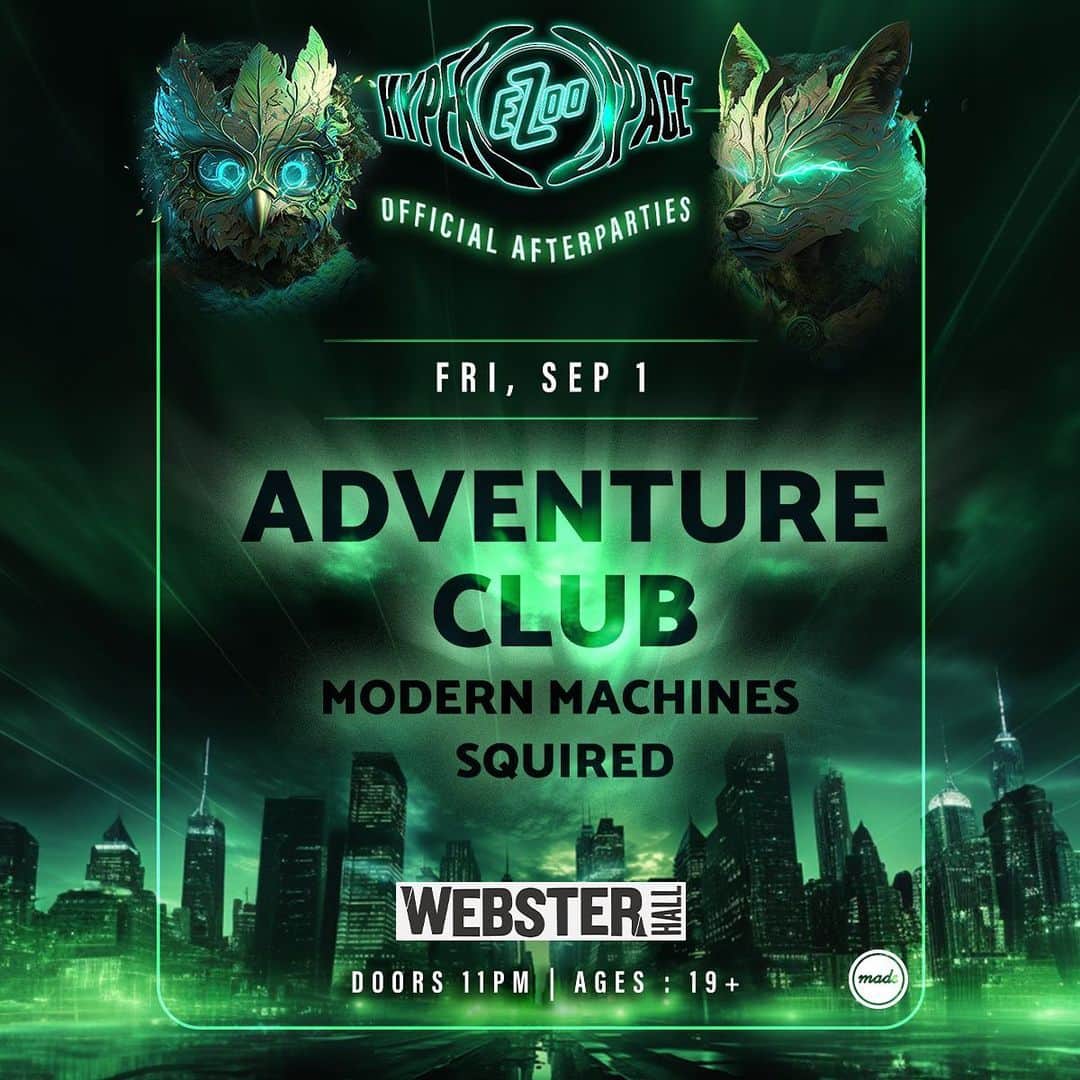 Adventure Clubさんのインスタグラム写真 - (Adventure ClubInstagram)「GIVEAWAY🔥 follow us and tag a friend for a chance to win two tickets to our SOLD OUT party at @websterhall tonight」9月2日 2時12分 - adventureclub