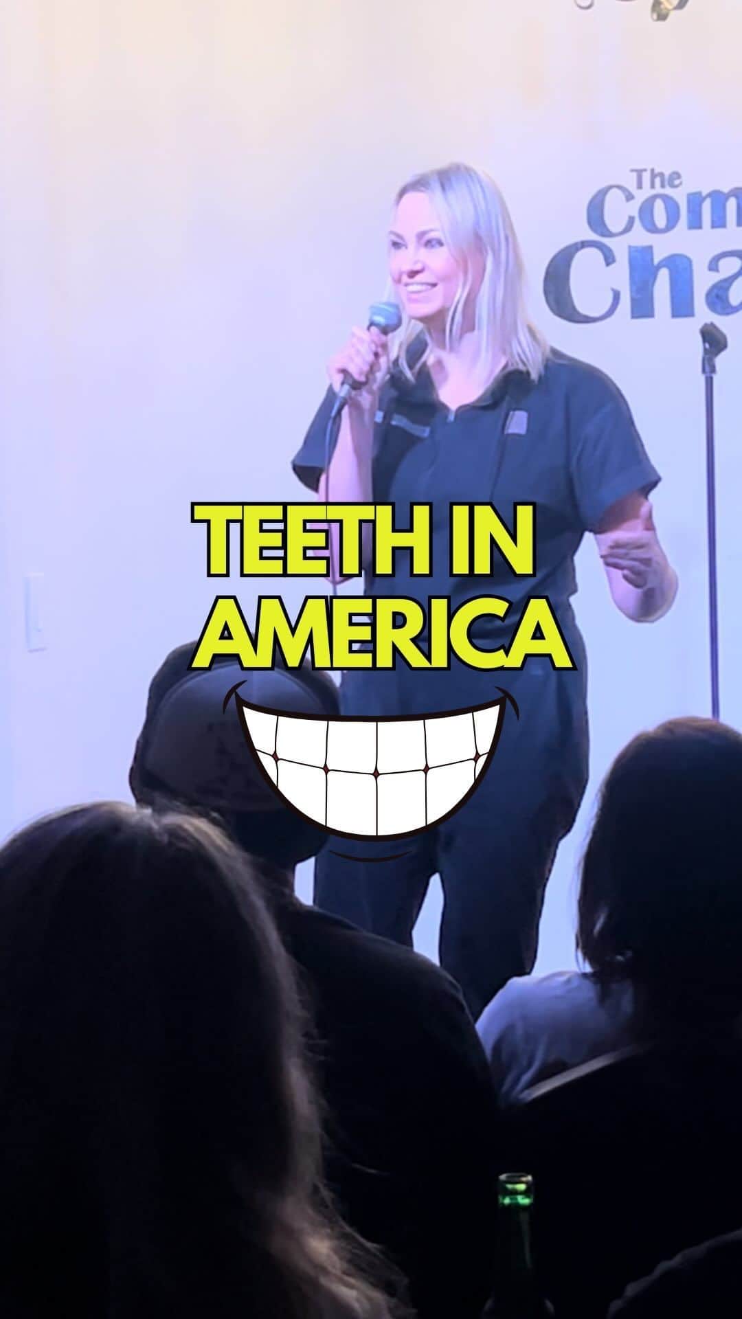 イリナ・ヴォロニーナのインスタグラム：「American teeth 🦷🇺🇸 #standupcomedy #politicalcomedy」