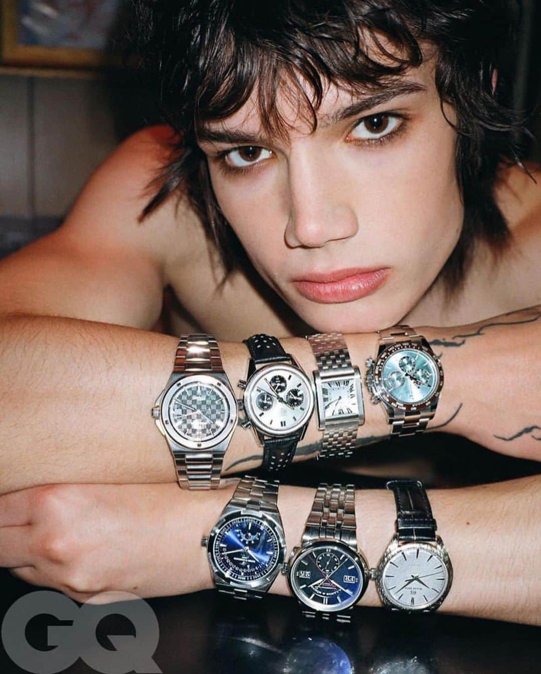 IMG Modelsのインスタグラム：「Clockwork. ⌚️ #IanJeffrey (@ianjeffrey) stars in the #SeptemberIssue of @gq. 📷 @marietomanova 👔 @branduh ✂️ @laramiemakeup #IMGmodels」