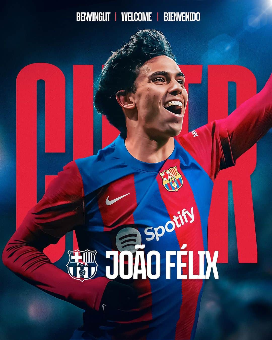 ジョアン・フェリックスのインスタグラム：「Joao Felix is Culer! 💙❤️」