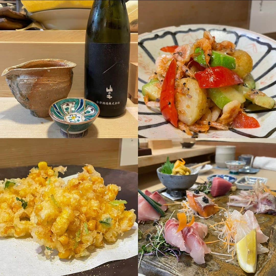 久保りささんのインスタグラム写真 - (久保りさInstagram)「6月の美味しいもの🤤 ご査収ください。 大変お待たせいたしました。笑  1. 雷庵(渋谷) @ryan_tokyo_japan  T. Y. HARBORやCICADAと同じ系列で流石のセンスのお蕎麦屋さん🥺ランチが予約できるので、重宝してます🙏🏻野菜天そばが好き🫶🏻日本酒いっぱいあって、昼からのめちゃう🍶  2. 小泉料理店(恵比寿) @koizumi_ryoriten  節目に行くナチュールワインのお店。夏はアラカルトもやってて、でも結局欲張りすぎて、コースと同じくらい食べた🫠  3. イクラ食堂(恵比寿) @ikrashokudou  名前が可愛い❣️みんな大好きカラスミパスタ🧡  4. 離亭 三ぶん(銀座) @sanbun_ritei  乾杯前にウコンの錠剤が出てきて、自分の結婚式を思い出します。刺身のつまがお魚によって違うのが大革命！つま食べるの楽しかったの初めて✨  5. 小料理すみや(新橋)  新橋！って感じのお店も好き。広島の日本酒多めで、西条を思い出して楽しかった💛  6. 華都飯店(神谷町) @shatohanten  冷やし中華で1か2番目くらいに好き！  7. Union Square Tokyo (六本木) @unionsquaretokyo  仕事終わりにバーカウンターで1人サクッと。  8. フォーシーズンズホテル東京大手町(大手町) @fsotemachi  忘れられないベジタリアンパニーニ😭  9. 奏樹 Cafe & Dining(八ヶ岳) @soujyu_cafe_dining  圧巻の玄米菜食。自社農園のオーガニック野菜が美味しいの🥬お野菜だけと信じられないくらい食べ応え抜群で、男性でも大満足だと思う💯ベジタリアンもヴィーガン対応も可能、海外の人も嬉しいだろうなあ◎  10. アジア屋台ごはん 五五吉食堂(八ヶ岳) @55kichi  思えばこの時から生春巻きブームが始まっていた…可愛い猫ちゃんがいるよ🐈  #lissa_restaurant」9月2日 10時55分 - lissa_kubo