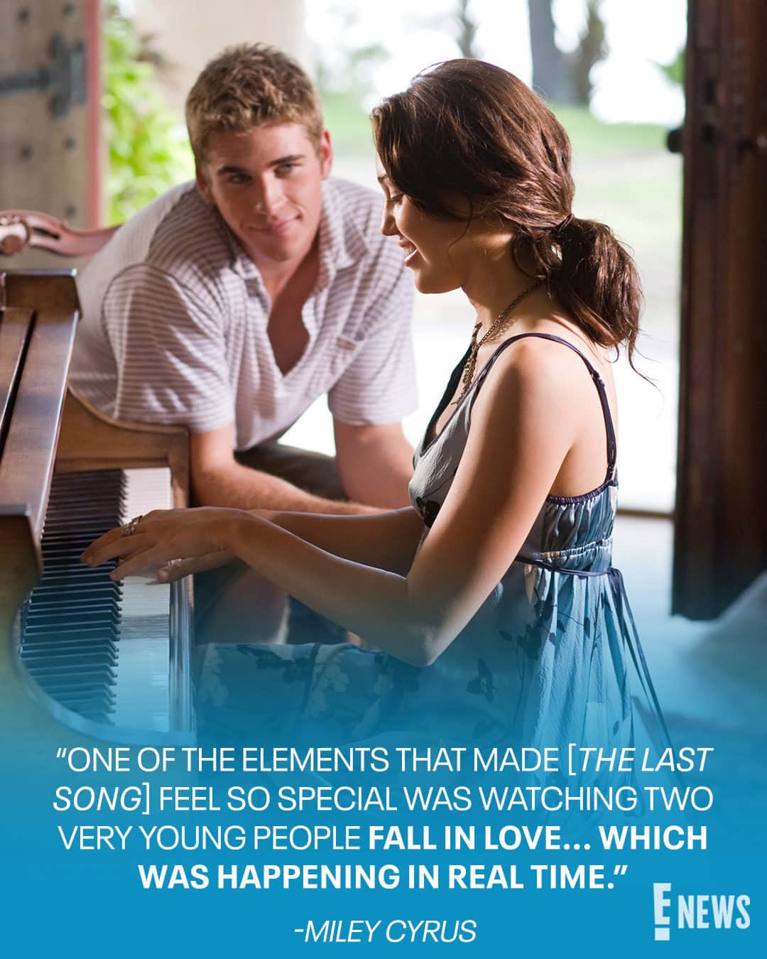 E! Onlineさんのインスタグラム写真 - (E! OnlineInstagram)「They used to be young... and in love. 🤍 Miley Cyrus reflects on the "undeniable" chemistry she and ex-husband Liam Hemsworth had while filming #TheLastSong at the link in bio. (📷: Shutterstock)」9月2日 7時00分 - enews
