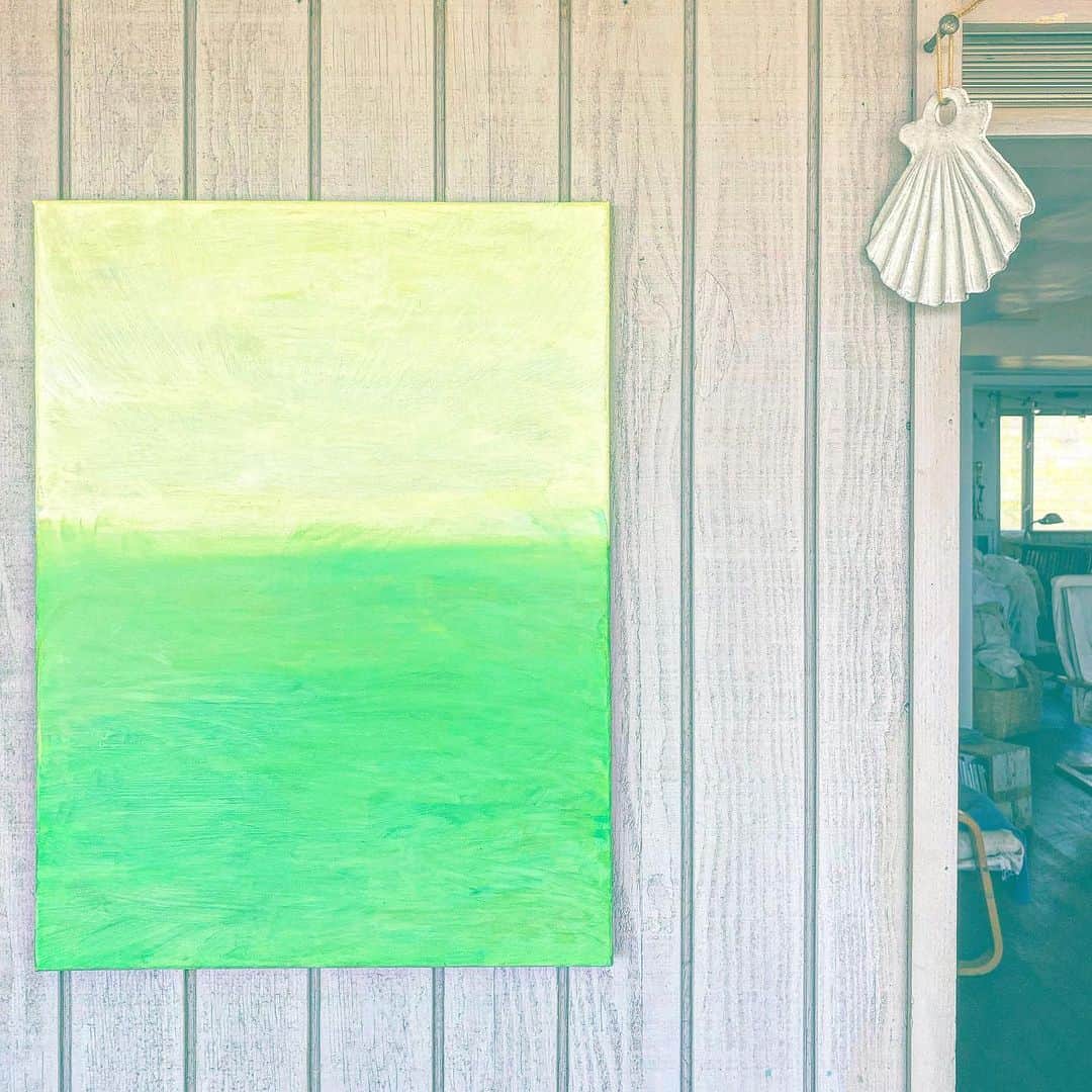 山崎美弥子のインスタグラム：「Paintings of Ocean and Sky  海と空の絵。」