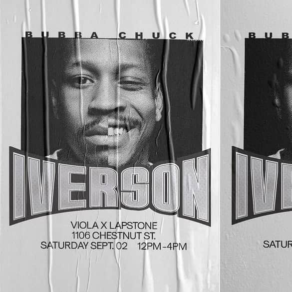 アレン・アイバーソンのインスタグラム：「Repost from @lapstoneandhammer • LAPSTONE & HAMMER X VIOLA X ALLEN IVERSON “BUBBA CHUCK” CAPSULE COLLECTION  Join us and Allen this Saturday September, 2nd as we celebrate Bubba Chuck’s (Allen Iverson) latest collab with Viola with our “Bubba Chuck” capsule collection.  Paying homage to Iverson’s infamous “Practice” press conference and his constant pursuit to always stay true to himself with a special collection of tees, hoodies and hats.   Stop by the shop from 12pm - 4pm to meet Iverson and the Viola team, and scoop pieces from this special collaboration!  Stay tuned for more details surrounding each of these pieces as in this exclusive collection.   Tap the link in bio to read more about the event and inspiration behind these pieces!   Special DJ set by @djbigant   @theofficialai3  @alharrington3」