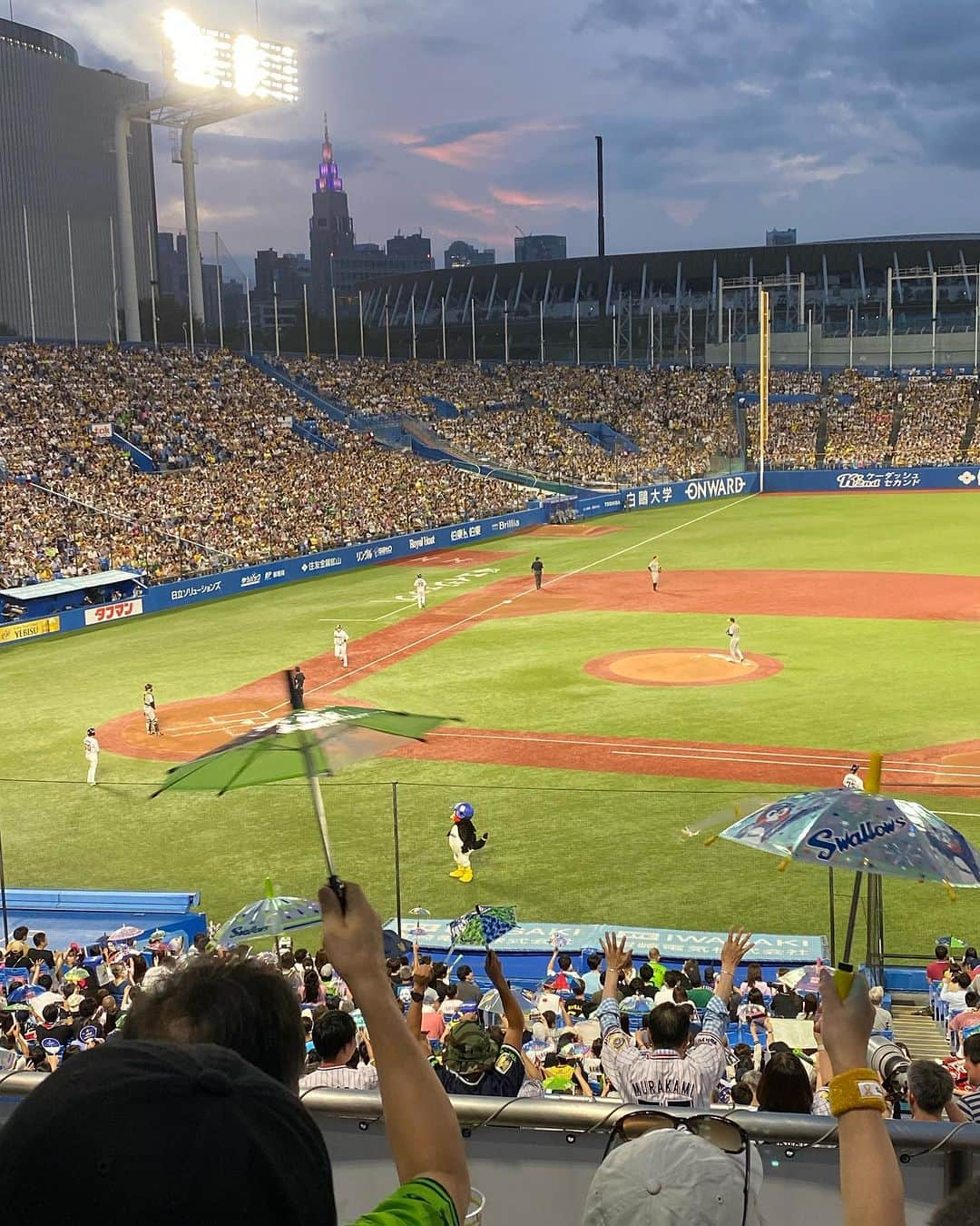 古田敦也さんのインスタグラム写真 - (古田敦也Instagram)「小児がん支援ゴールドリボンナイター@神宮球場 久しぶりにスタンド観戦。 村上がホームラン打った。」9月2日 18時25分 - atsuyafuruta