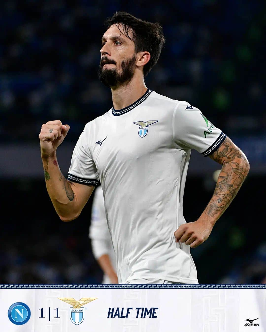 SSラツィオのインスタグラム：「Level at the break   #NapoliLazio #CMonEagles 🦅」