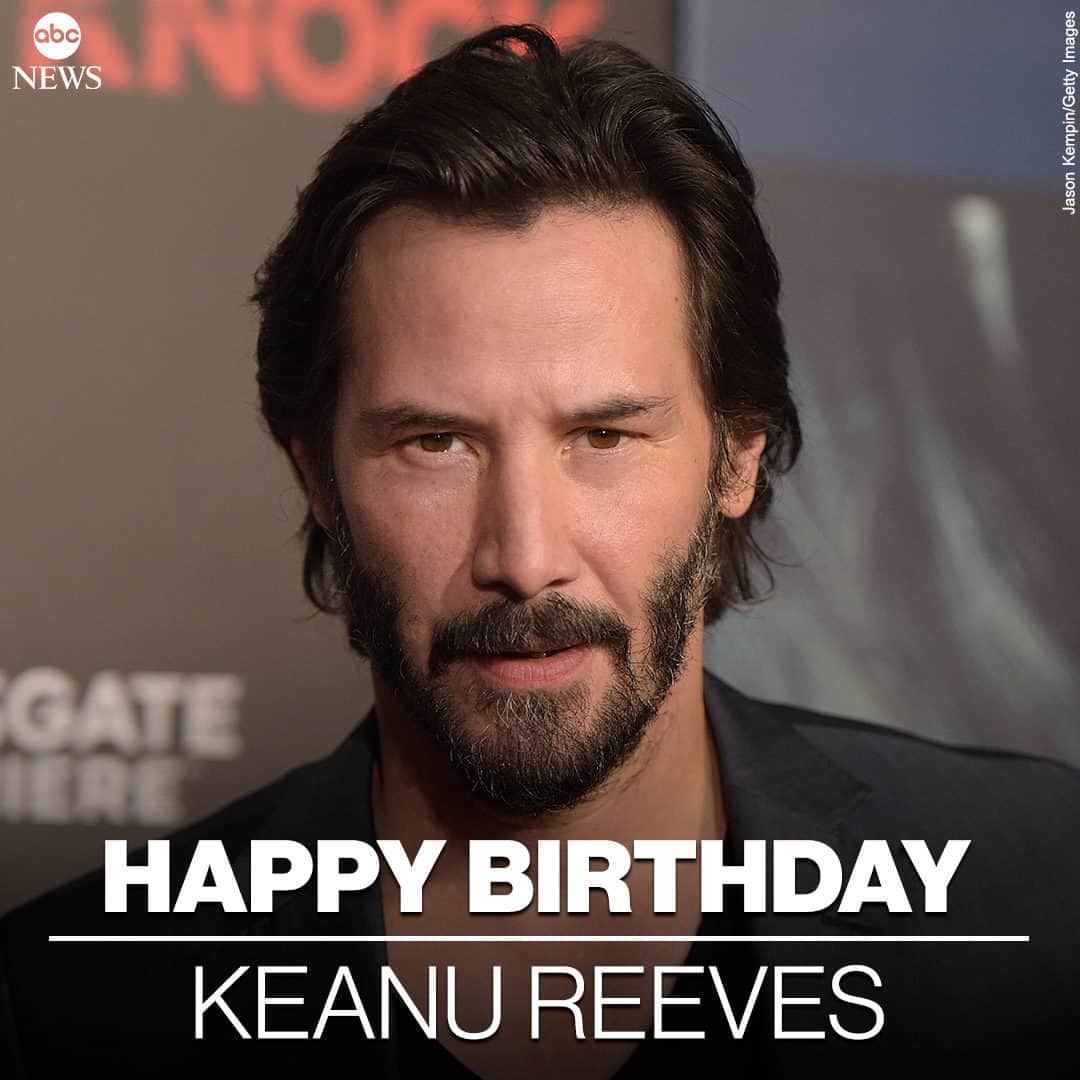 ABC Newsのインスタグラム：「HAPPY BIRTHDAY: Keanu Reeves turns 59 today. Tap link in bio for more.」