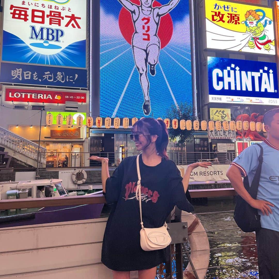 高畑麻優さんのインスタグラム写真 - (高畑麻優Instagram)「大阪trip〰️🐙✈️ グリコでグリコポーズしてきた✌🏻🩵」9月2日 21時17分 - 04__m.aa