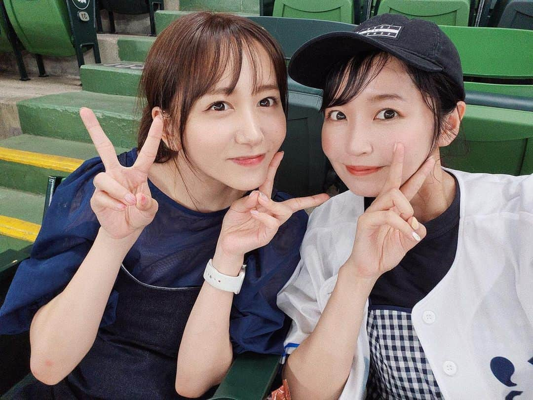 大場美奈さんのインスタグラム写真 - (大場美奈Instagram)「さりなと初めて一緒に野球観戦🧢 ベルーナドームのこといろいろ教えてくれたっ！ また一緒に行こうね😌」9月2日 21時23分 - obamina__43