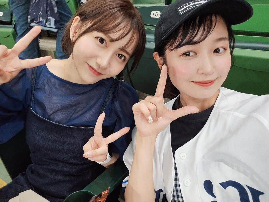 大場美奈さんのインスタグラム写真 - (大場美奈Instagram)「さりなと初めて一緒に野球観戦🧢 ベルーナドームのこといろいろ教えてくれたっ！ また一緒に行こうね😌」9月2日 21時23分 - obamina__43