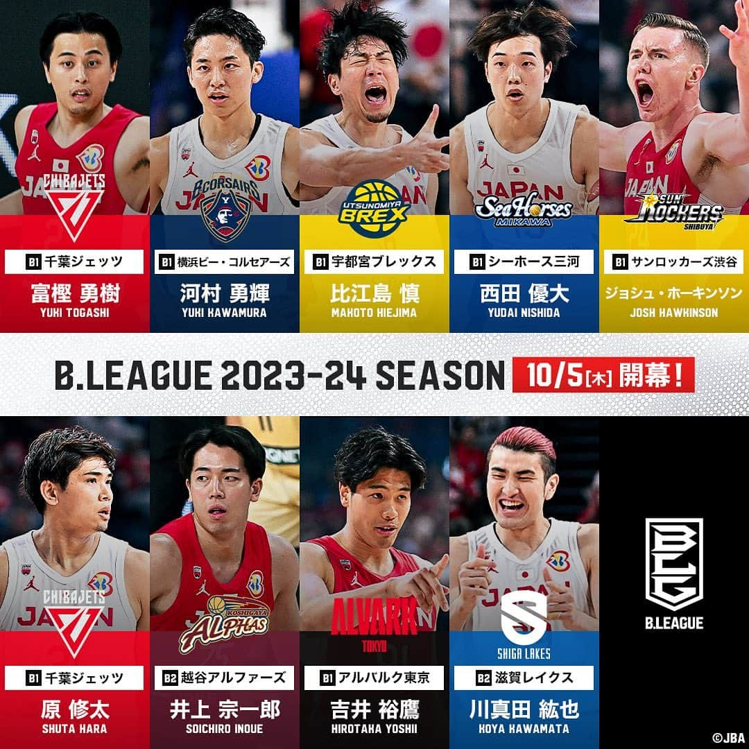 B.LEAGUEさんのインスタグラム写真 - (B.LEAGUEInstagram)「#AkatsukiJapan のみなさん🇯🇵🏀 パリ2024オリンピック出場権獲得おめでとうございます！！！  バスケ男子日本代表として活躍した9名の選手が在籍する #Bリーグ は約1ヶ月後に開幕🔥  #日本一丸  #RoadToParis2024  #バスケで日本を元気に」9月2日 21時57分 - b.league_official