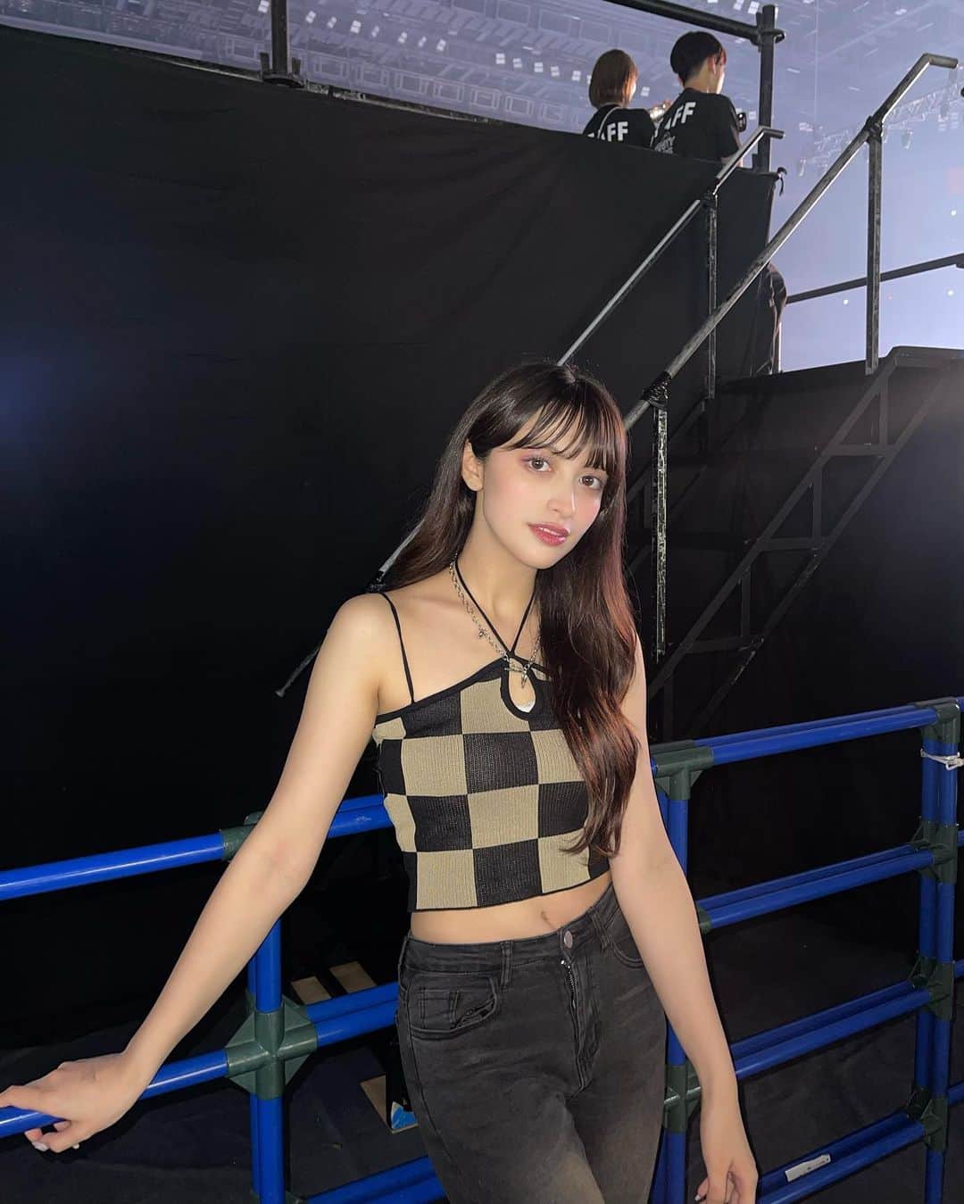 エブラヒミ椎菜のインスタグラム：「TGC 2023✨️ どのステージも本当に素敵で沢山の刺激を頂いてきました‪☺︎‬‪  村重さんもまおもほんっっとにかっこよかった...♡  #tgc #tokyogirlscollection #tgc2023」