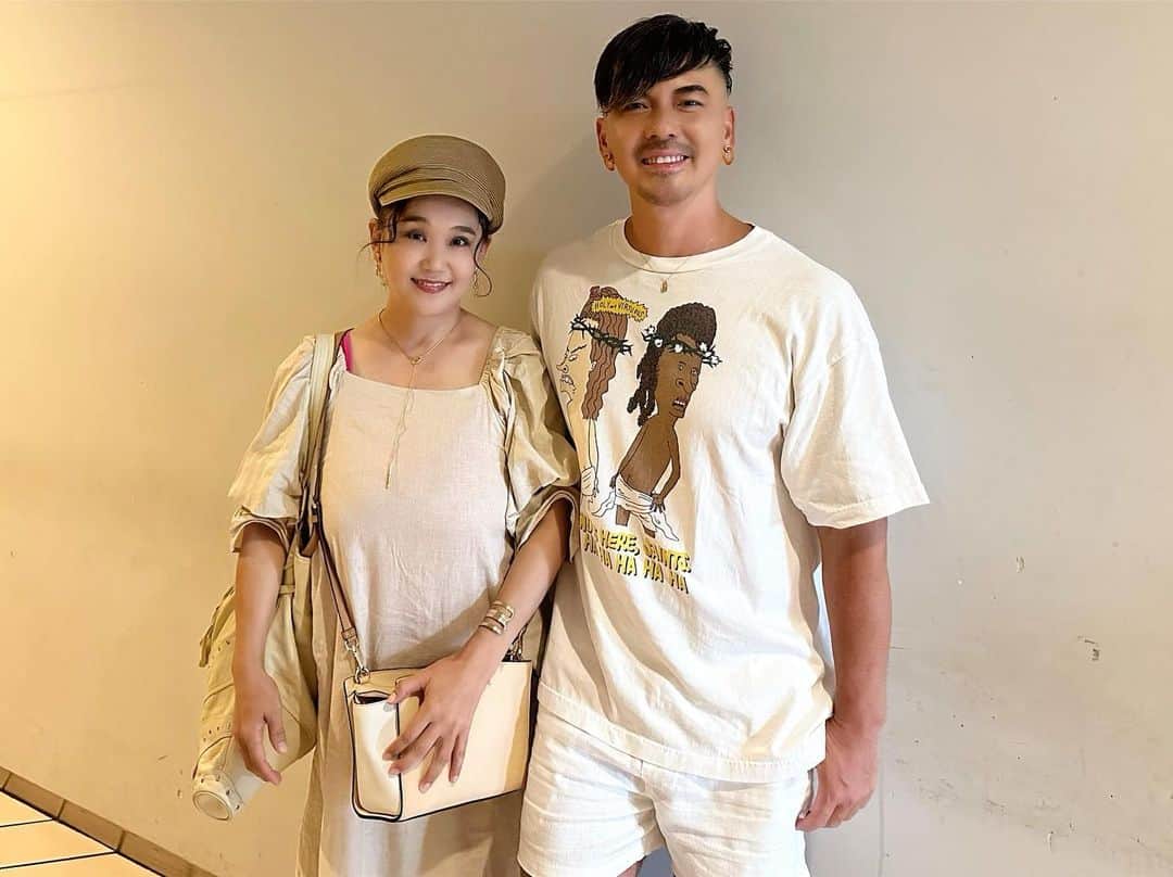 のインスタグラム：「with AMU🤩  アルバム「i」ツアー、米倉利紀の歌人生の宝だよ、あじゅみ🙏  #ぼくたちの青春」