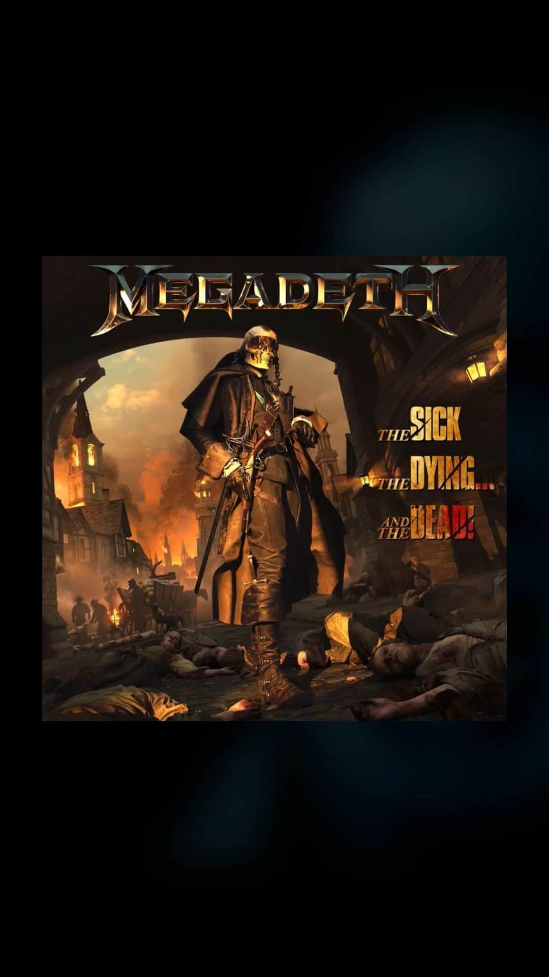 Megadethのインスタグラム：「On this day in 2022, our sixteenth studio album, ‘The Sick, The Dying... And The Dead!’ was released. What’s your favorite track on the album? #thrashmetal #heavymetal #megadeth」