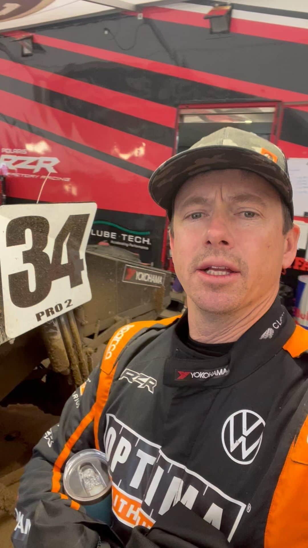 タナー・フォウストのインスタグラム：「Race day!  Starting last (didn’t qualify)… should be fun!  Be sure to watch on @crandonoffroad YouTube channel!! @yokohamatire @optimabatteries @polarisrzr」
