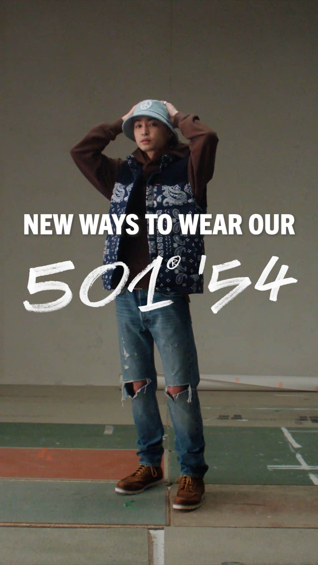 Levi’sのインスタグラム：「Regular fit. Slim leg. No frills. Just a classic, inspired by one of the most iconic 501® jeans of all time. Hit our link in bio or stories to shop the 501® ‘54. #150YearsOf501」