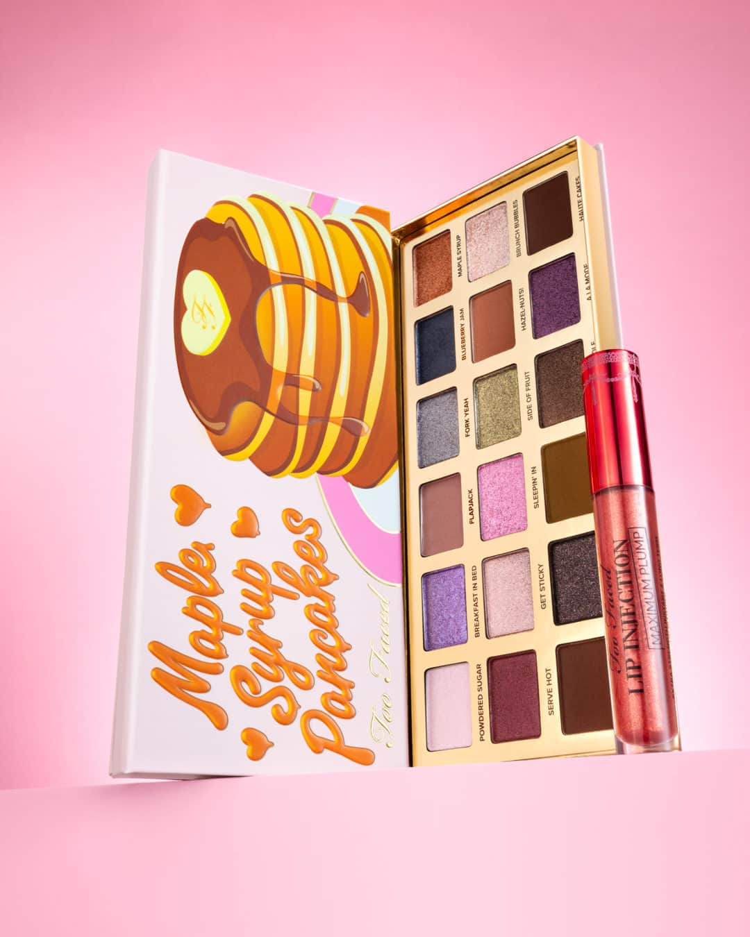 Too Facedのインスタグラム：「Which of these Maple Syrup Pancake shades describes your mood rn? 🥞 Sound off in the comments via emoji! #toofaced⁣ #tfcrueltyfree   💜 Breakfast In Bed  🔥 Maple Syrup  🍂 Short Stack  ✨ Brunch Bubbles」