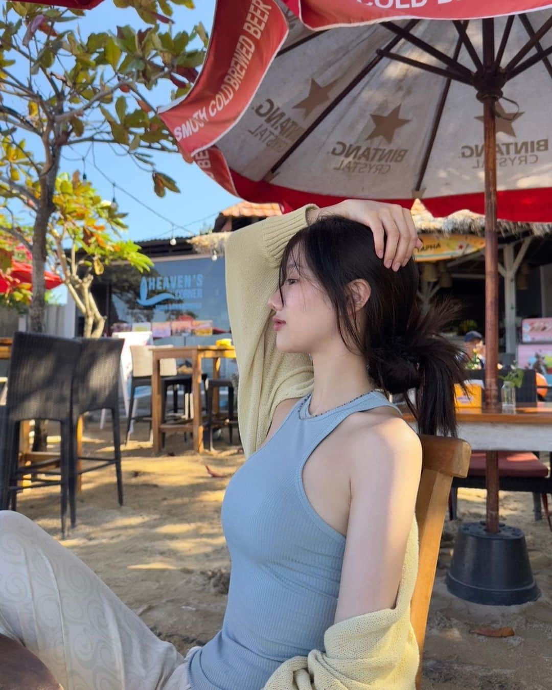 ナウンさんのインスタグラム写真 - (ナウンInstagram)「😎⛱️👗☀️🩵👋」9月3日 13時13分 - betterlee_0824