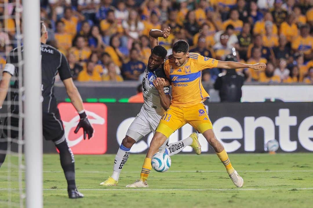 ディエゴ・レジェスのインスタグラム：「Que noche la que se vivió hoy en el volcán! Gran esfuerzo de todo el equipo. #VamosTigres 🔥🐯🌋」