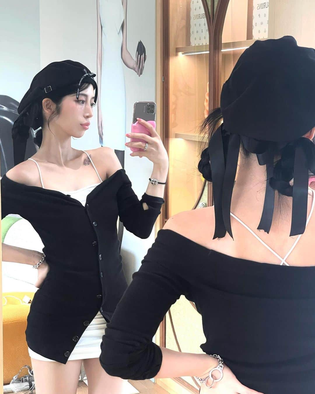 原涼香のインスタグラム：「안국 에서.. 🖤🐈‍⬛ ㅤㅤㅤㅤㅤㅤㅤㅤㅤㅤㅤㅤㅤ」