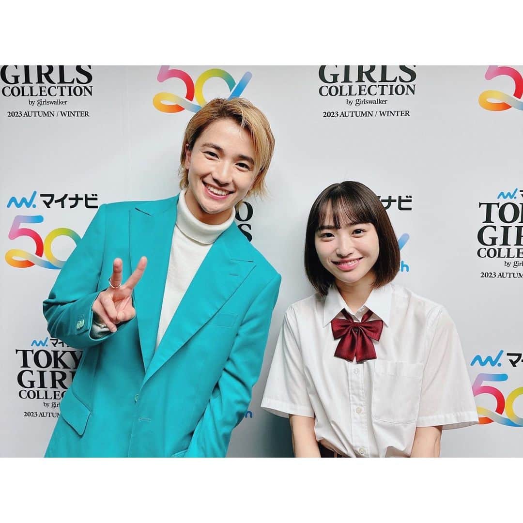 田牧そらのインスタグラム：「.  マイナビTGCで事務所の先輩の木戸大聖さんに写真を撮っていただきました！  木戸さんが出演されている「First Love 初恋」が大好きで、特に青春時代の也英と晴道のシーンは何度も見返すほど好きなのですが、 木戸さんに初めてお会いしたときは晴道そのまんまですごく感動したのを覚えています。 とても尊敬する優しい先輩です。☺︎  #TGC #木戸大聖 さん　 #田牧そら」