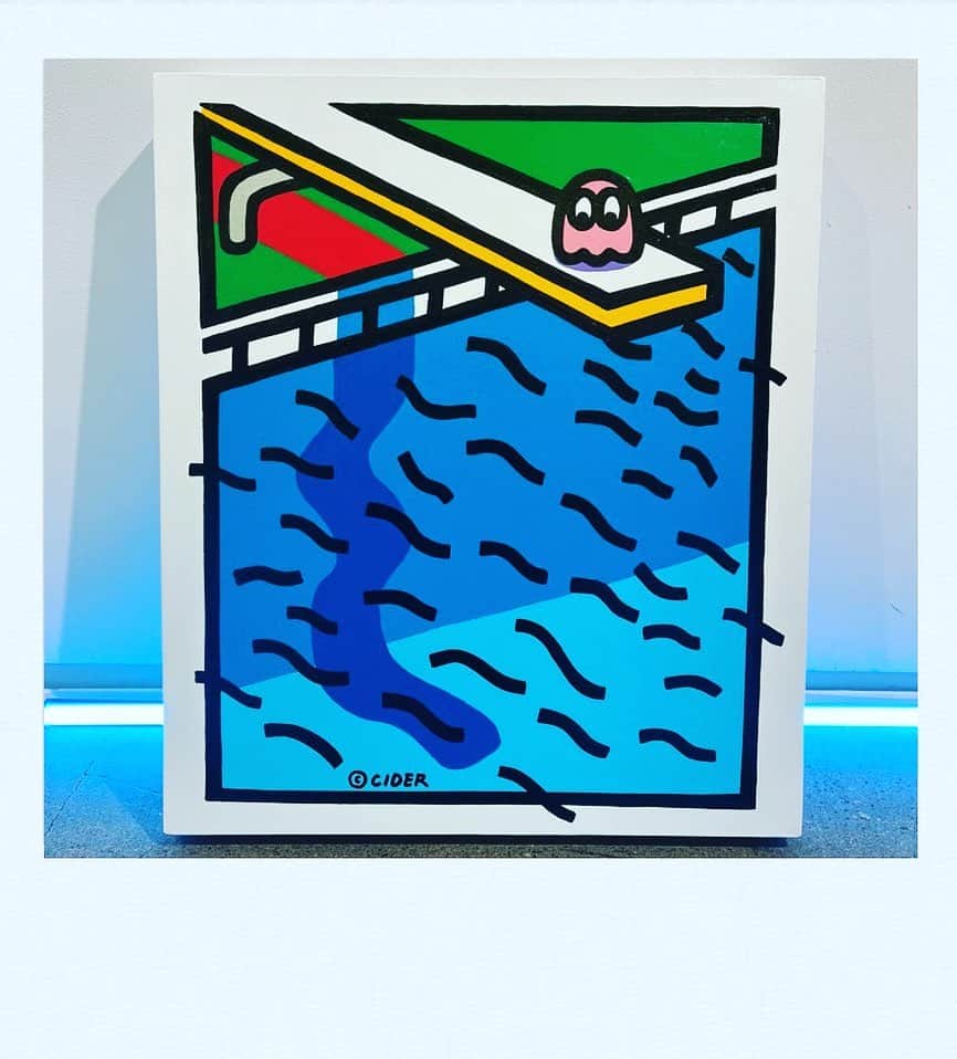 のインスタグラム：「会期中に描いてた絵、もう一枚完成❤️❤️❤️」