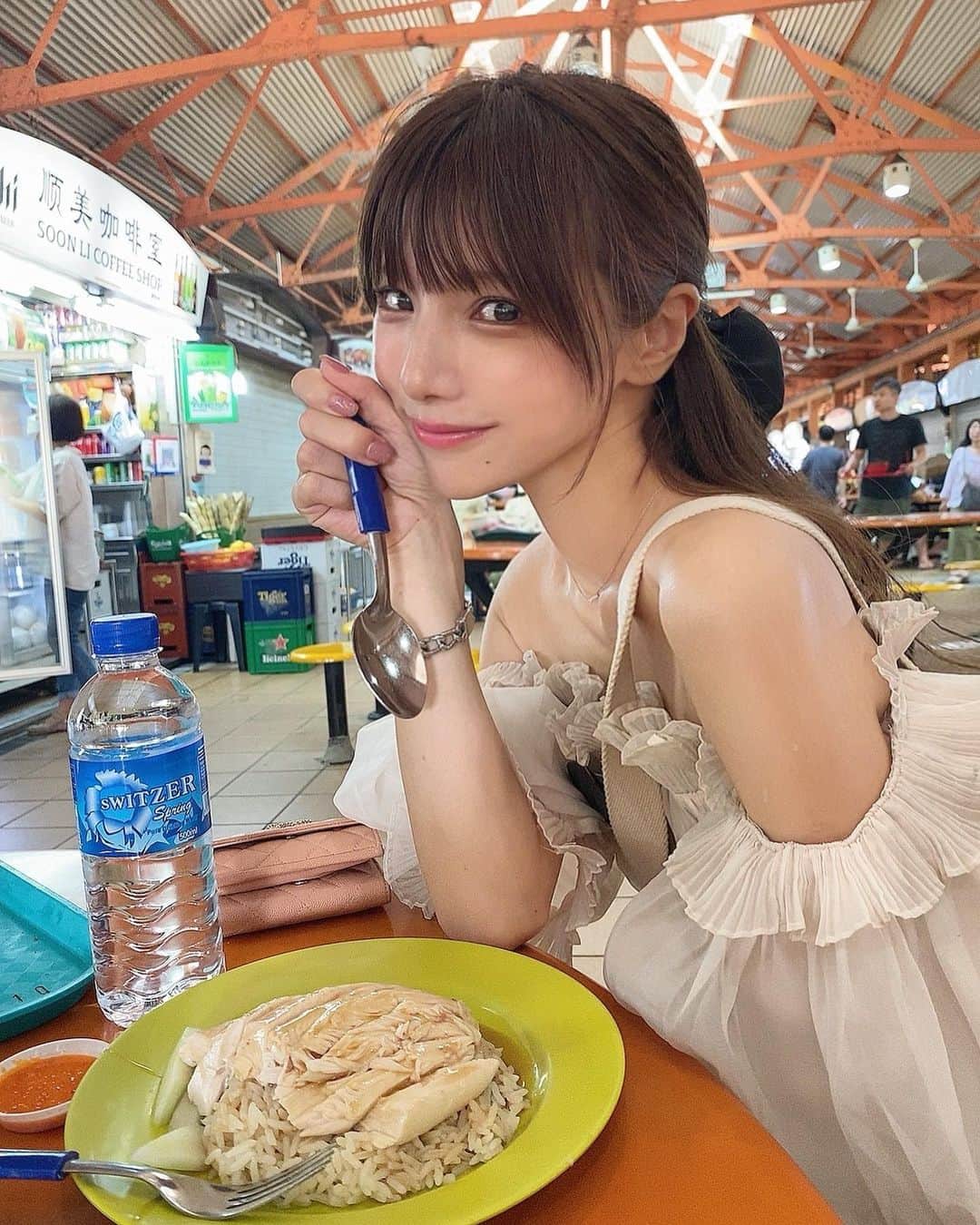 夏本あさみのインスタグラム：「チキンライス🐔」
