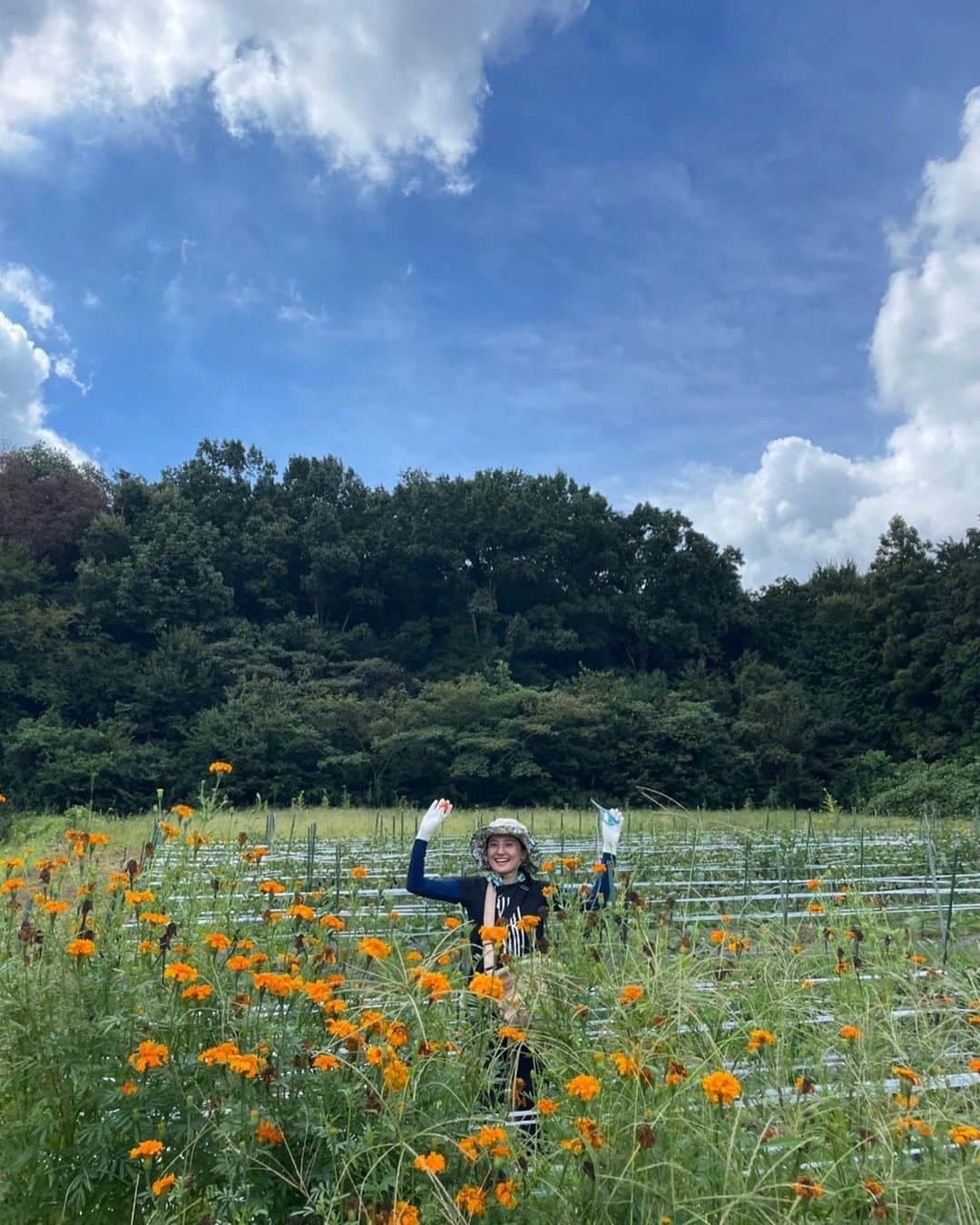 槙あやなさんのインスタグラム写真 - (槙あやなInstagram)「青空の下、数年ぶりに 農縁プロジェクト @nouenpj の 活動に参加してきました！  栃木の長閑な風景に癒されながら 楽しい農縁メンバーと 野菜収穫。  採れたての野菜たちが カラフルで、生き生きとしていて 本当に可愛い。  その新鮮な無農薬野菜でBBQだなんて 最高過ぎた😆  「食べることは生きること」を 全身で感じたこの1日は 終始笑顔で幸せな時間でした。  #食べることは生きること  #農縁プロジェクト #農業 #農業体験 #夏野菜 #バーベキュー」9月3日 15時07分 - ayana_maki