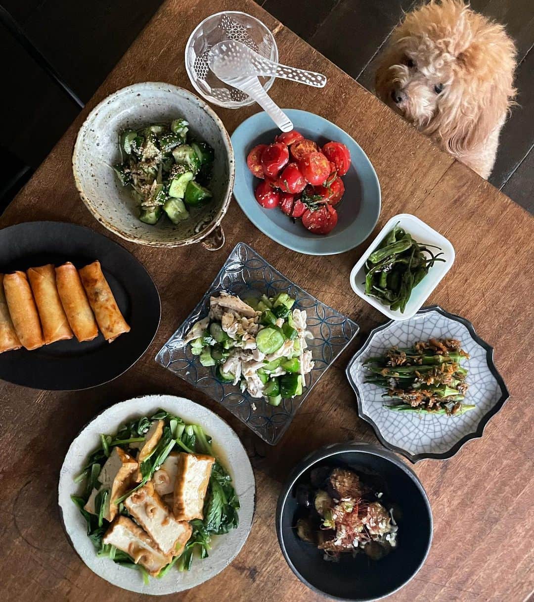 のインスタグラム：「…お野菜たっぷり夜ごはん。  #日曜日」