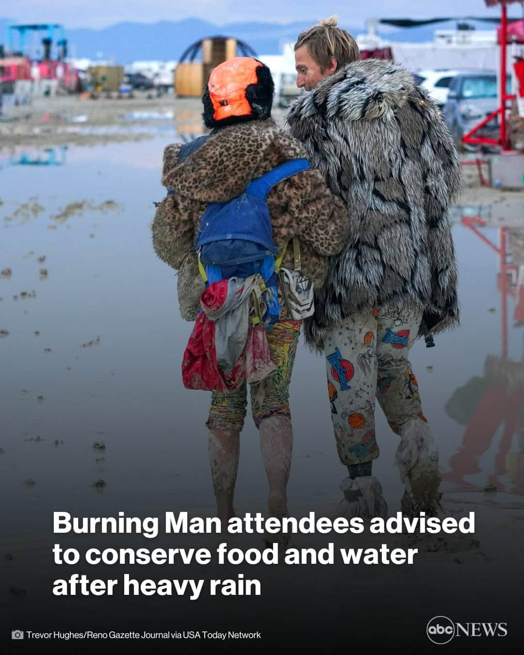 ABC Newsさんのインスタグラム写真 - (ABC NewsInstagram)「Thousands of Burning Man attendees are being advised to shelter in place and conserve food and water, as muddy conditions have shut off access into and out of the desert gathering. More at LINK IN BIO.  # weather #burningman #news」9月3日 19時00分 - abcnews