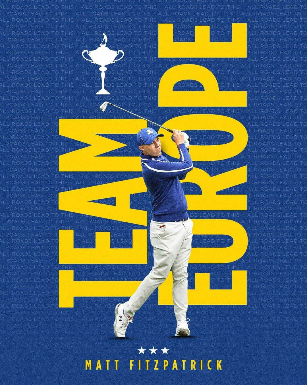 ルーク・ドナルドのインスタグラム：「A third Ryder Cup appearance 🏆 #TeamEurope」