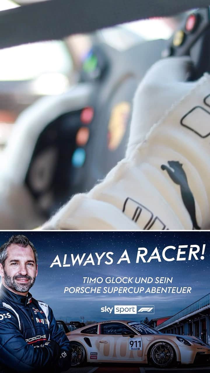 ティモ・グロックのインスタグラム：「Seit knapp 30 Jahren gehört der Porsche Supercup zum festen Rahmenprogramm der F1. Was macht die Faszination aus? Sky Experte Timo Glock geht der Frage nach und setzt sich am Hungaroring ans Steuer.    📺 Die Reportage seht ihr heute ab 12:45 Uhr auf Sky Sport F1 und auf YouTube!   #SkyF1 #PorscheSuperCup #Glock」