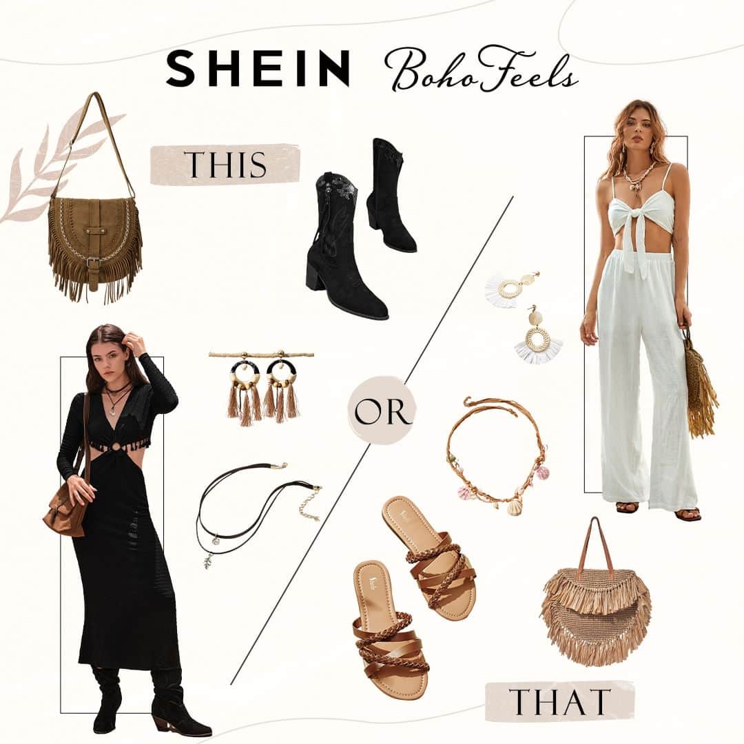 SHEINのインスタグラム：「From celebrations that mark the milestones in your life to getaways that bring the easy breezy fun, #SHEINCollections #ForSpecialOccasions supply endless elegance for every event 💃💕  🔗:https://shein.shop/96ng8wy  #SHEINVCAY #SHEINWYWH #SHEINBohoFeels #SHEINBelle」